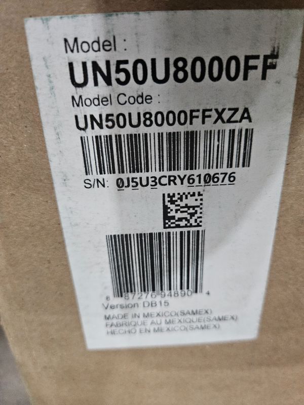 Photo 1 of ** Broken screen, Final sale **  Samsung 50-Inch Class Crystal UHD U8000F 4K Smart TV (2025 Model) Endless Free Content, Crystal Processor 4K, MetalStream Design, Knox Security, Alexa Built-in