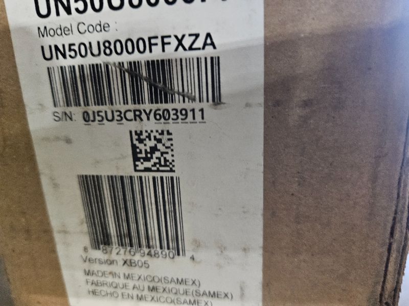 Photo 1 of ** Broken screen, final sale **  Samsung 50-Inch Class Crystal UHD U8000F 4K Smart TV (2025 Model) Endless Free Content, Crystal Processor 4K, MetalStream Design, Knox Security, Alexa Built-in