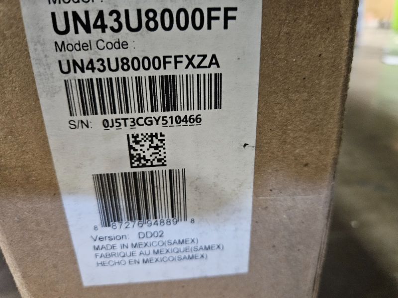 Photo 1 of ** Broken screen, final sale ** Samsung 43-Inch Class Crystal UHD U8000F 4K Smart TV (2025 Model) Endless Free Content, Crystal Processor 4K, MetalStream Design, Knox Security, Alexa Built-in