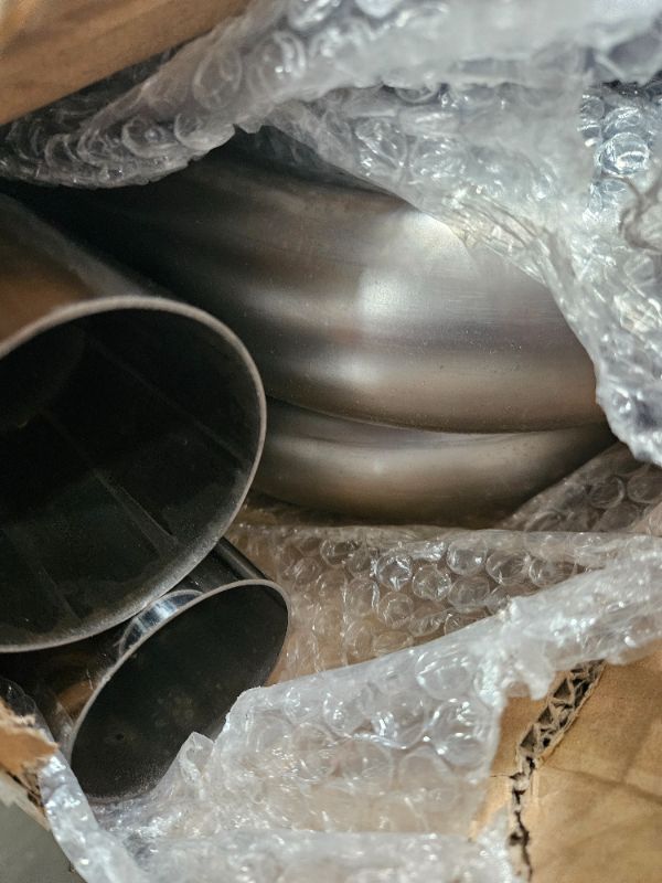 Photo 1 of YOLANDO 2.5'' Inch T304 Stainless Steel Custom Exhaust Pipe Kit 16 Gauge Tubing Mandrel Bend Pipe Straight & U-Bend Universal 2 Packages