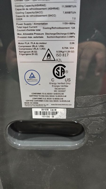 Photo 1 of ***DENTS, DIRTY**SereneLife SLPAC12.5 SLPAC 3-in-1 Portable Air Conditioner with Built-in Dehumidifier Function,Fan Mode, Remote Control, Complete Window Mount Exhaust Kit, 12,000 BTU, White