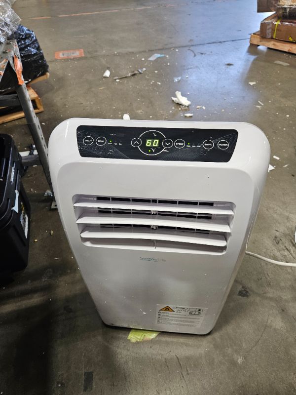 Photo 1 of ***DENTS, DIRTY**SereneLife SLPAC12.5 SLPAC 3-in-1 Portable Air Conditioner with Built-in Dehumidifier Function,Fan Mode, Remote Control, Complete Window Mount Exhaust Kit, 12,000 BTU, White