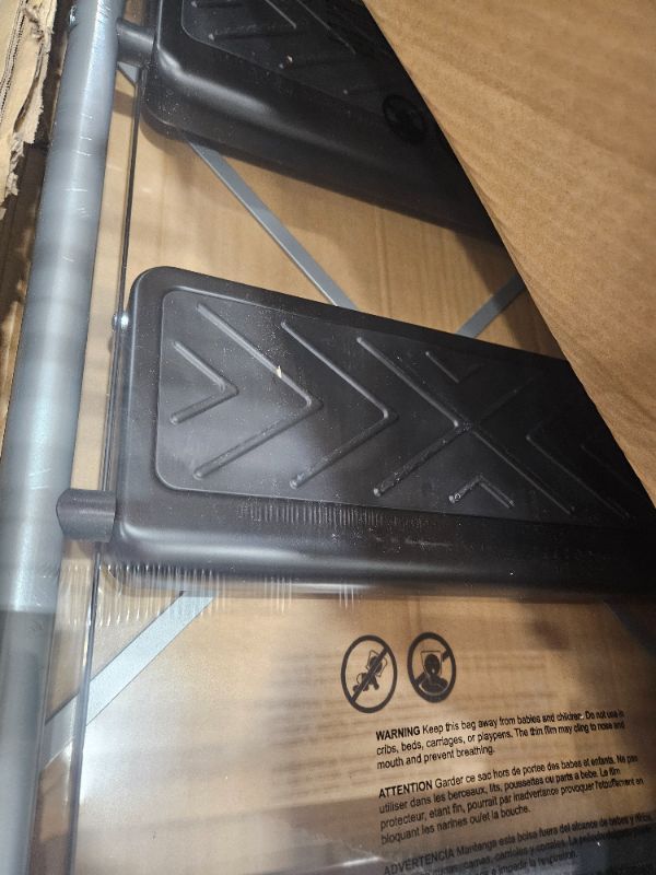 Photo 1 of (NEW4 Step Ladder, Folding Step Stool with Tool Platform, Wide Anti-Slip Pedal and Anti-Slip Feet, Sturdiest Steel Construction, 900lbs Capacity Steel Ladder, Installation Free, Grey