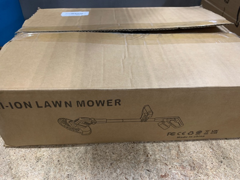 Photo 1 of 12 Inch Electric Weed Wacker, Lightweight Electric Weed Eater,800W Brushless Motor, 6000mAH, 2 Batteries, Multifunctional Grass Trimmer Lawn Tool,Yellow
