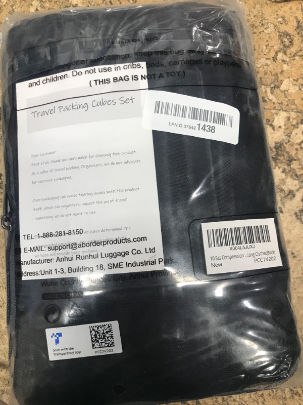 Photo 1 of 10 Set Compression Packing Cubes for Travel Essentials,Compressible Expandable Packing Cubes for Suitcase,OlarHike Luggage Organizer Bags for Travel,Handy Helper for Organizing Clothes(Black)