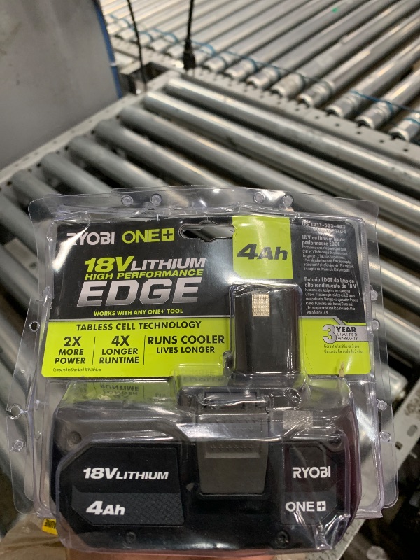 Photo 1 of RYOBI ONE+ 18V 4.0 Ah Lithium-Ion HIGH PERFORMANCE EDGE Battery PBP1104