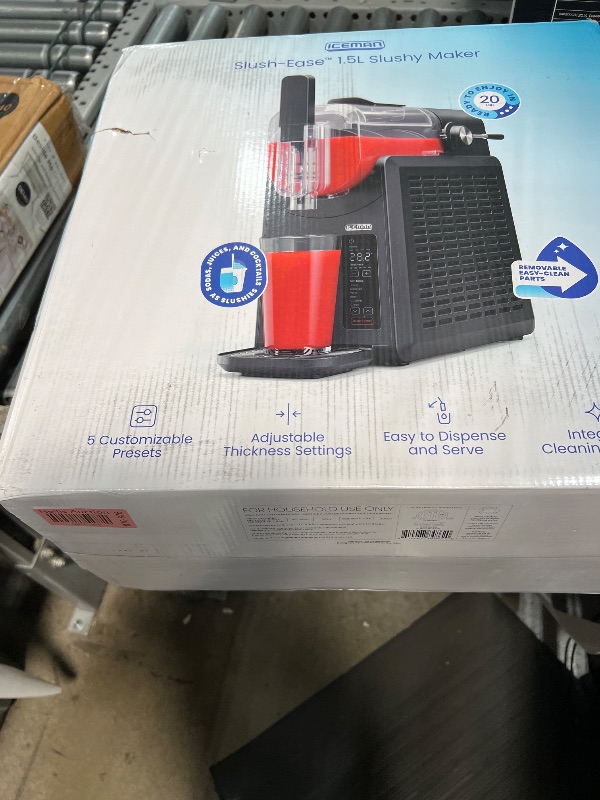 Photo 1 of Iceman Slush-Ease Slushie Machine, Frozen Drink Maker & Slushy Machine with 5 Presets + Custom Option, Easy-Dispensing Lever for Frozen Margaritas, Frappes, and Slushies - Black