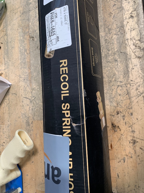 Photo 1 of ****STOCK PHOTO REFERENCE ONLY***EVOULTES 1/4 In x 28 Ft Polyurethane Recoil Air Hose, Upgraded Air Compressor Hose with Repairable Bend Restrictor, Air Hose kit w/ 360° Swivel 1/4" NPT Coupler & Brass Quick Connect Air Fittings