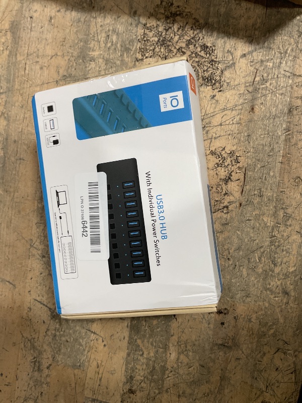 Photo 1 of 48W Powered USB Hub - ACASIS 10 Ports USB 3.0 Data Hub, Individual On/Off Switches, 12V/4A Power Adapter, Aluminum Housing, USB Splitter for PC, Computer, Mobile HDD, Flash Drive