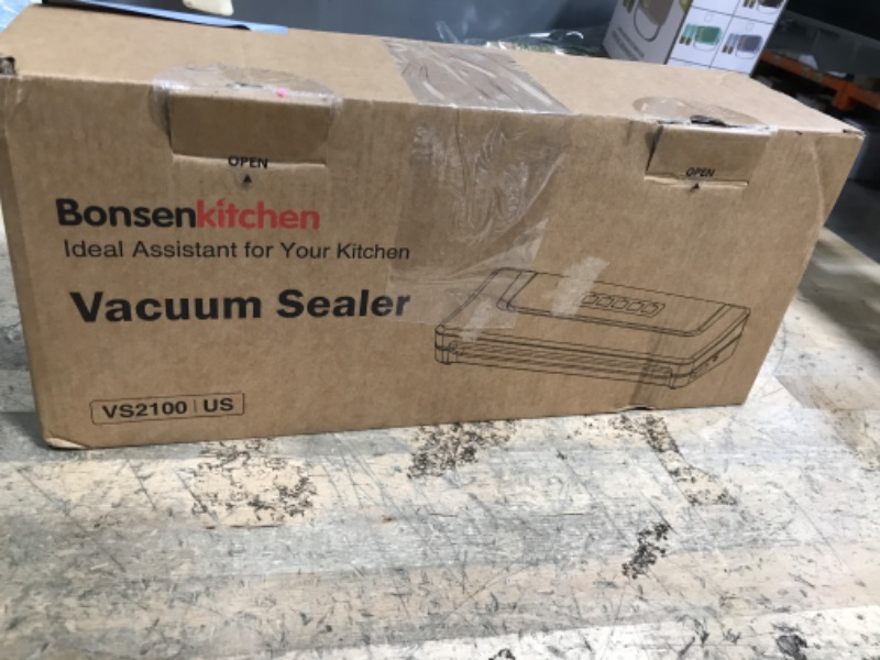 Photo 1 of [Updated 2025] Bonsenkitchen Vacuum Sealer Machine + 40 Vacuum Bags, Fast-Compact/Multi-Functional Food Vacuum Sealer with External Vacuum System, Silver