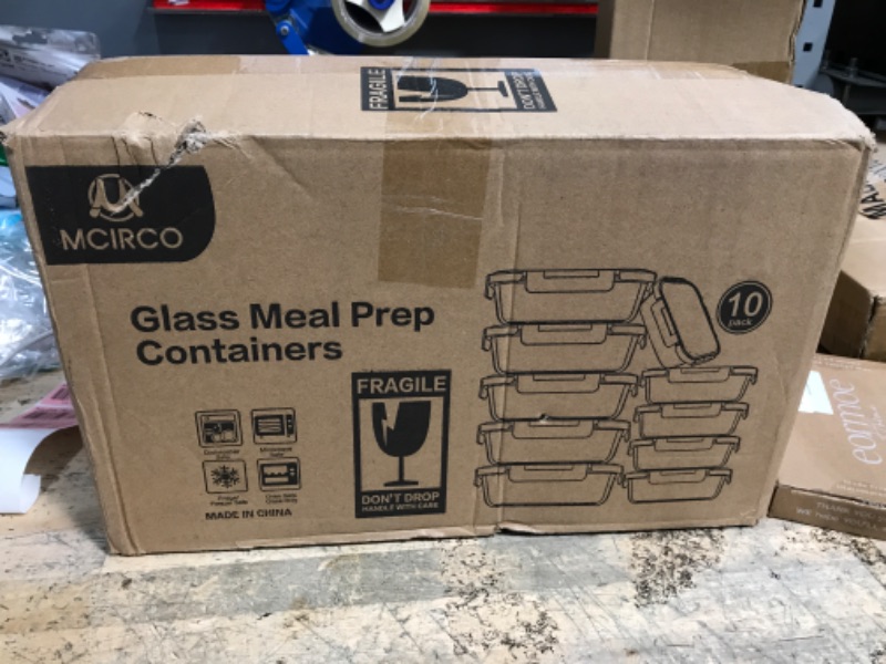 Photo 1 of [10-Pack] Glass Meal Prep Containers with Lids, MCIRCO Food Storage Containers with Snap Locking Lids, Airtight Lunch Containers, Microwave, Oven, Freezer and Dishwasher