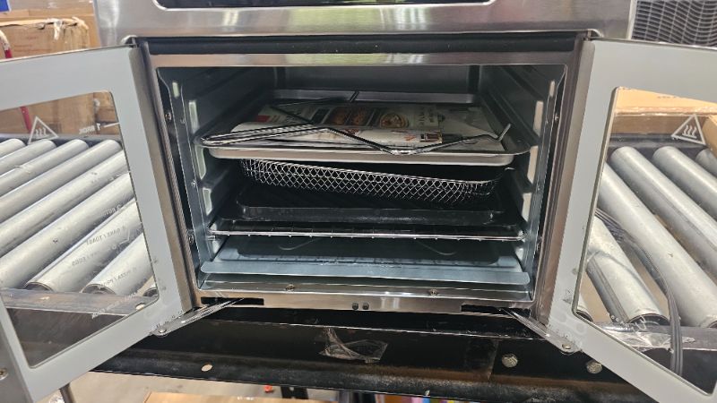 Photo 1 of ***PARTS ONLY***Emeril Lagasse Extra Large French Door Air Fryer Toaster Oven Combo, 24 Cooking Functions and Digital Controls, 7 Accessories Included, Stainless Steel Finish, 26QT Capacity