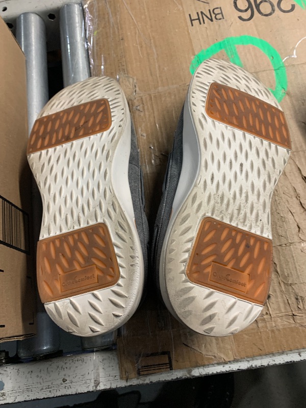 Photo 1 of ***(HEAVILY USED/ MINOR DAMGE)***Men's Orthopedic Slip On Loafers Walking Shoes: Supportive Canvas Loafer Shoes for Spinal Stress, Lightweight Stylish Plantar Fasciitis Sneakers for Hip Pain Grey Size 12