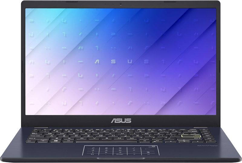 Photo 1 of *POWERS ON//ONLY COMPUTOR AND CHARGER INCLUDED* ASUS L410 MA-DB02 Ultra Thin Laptop, 14” FHD Display, Intel Celeron N4020 Processor, 4GB RAM, 64GB Storage, NumberPad, Windows 10 Home in S Mode, Star Black
