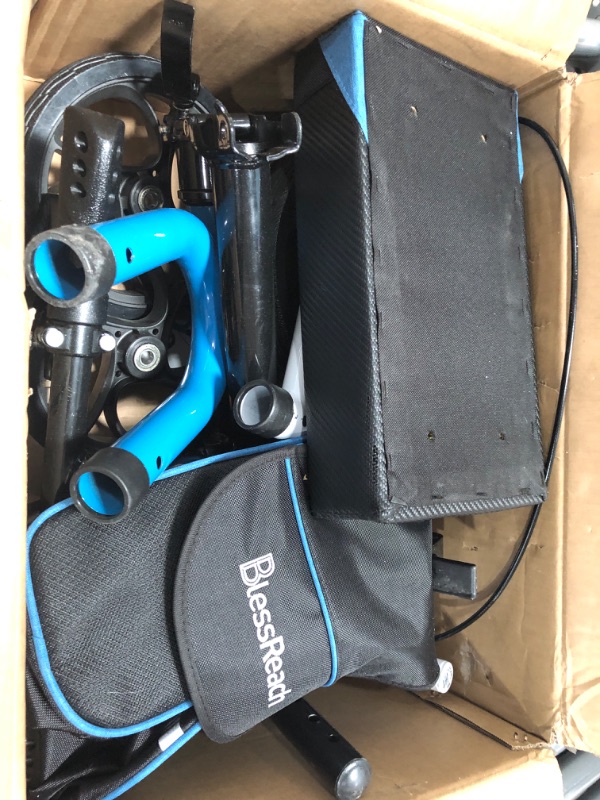 Photo 1 of ***(MISSING HARDWARE)***Economy Knee Scooter Steerable Knee Walker for Foot Injuries Compact Crutch Alternative with Dual Braking System (Blue)