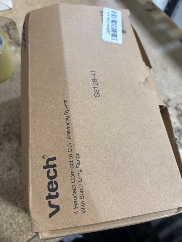 Photo 1 of **POSSIBLY FOR PARTS** VTech IS8128-41 Super Long Range 4-Handset DECT 6.0 Cordless Phone for Home with Answering Machine, 2300 ft Range, Call Blocking, Bluetooth Connect to Cell, Intercom