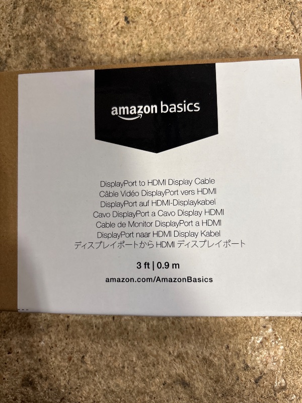 Photo 1 of Amazon Basics DisplayPort (Source) to HDMI (Display) Cable, Uni-Directional, 3 Foot, Black