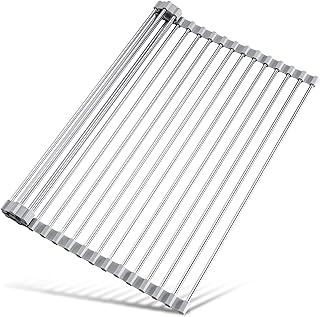 Photo 1 of **PARTIAL SET BASKET ONLY** BBXTYLY Extra Expandable Roll Up Dish Drying Rack,Over The Sink Drying Rack Sink Cover Kitchen Sink Accessories Kitchen Rolling up Stainless Steel Drainer, Foldable,Rollable