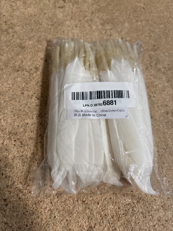 Photo 1 of 100pcs White Goose Feathers 4-6 Inch Decorative Feather for Wedding Party Home Decorations Clothing Hat Mask Accessories Dream Catchers Crafts