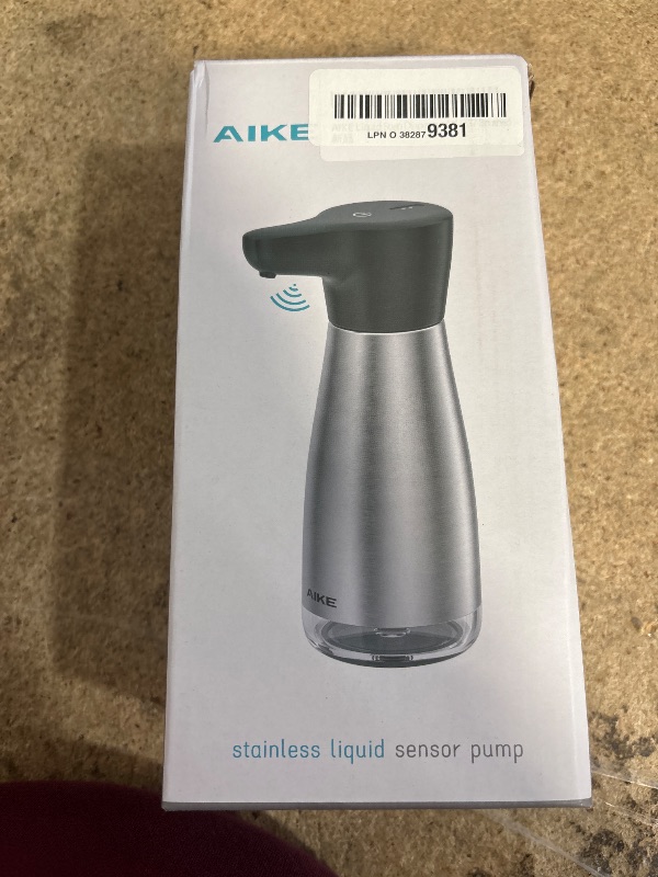 Photo 1 of AIKE Magnetic Charging Waterproof Automatic Soap Dispenser for Liquid Soap Spot Resist Stainless Finish 14fl.oz. Model AK1337