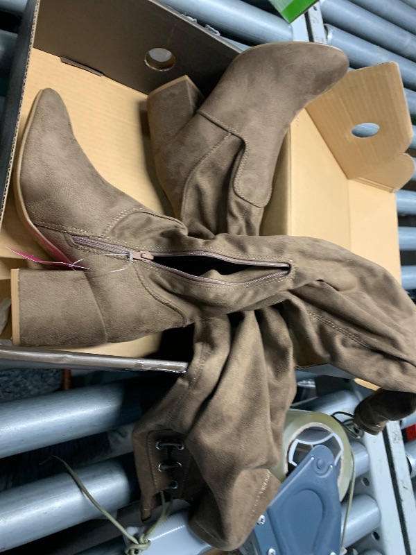 Photo 1 of (see notes) DREAM PAIRS Women's Laurence Over The Knee Thigh High Chunky Heel Boots Long Stretch Sexy Fall Boots (size 6w) 