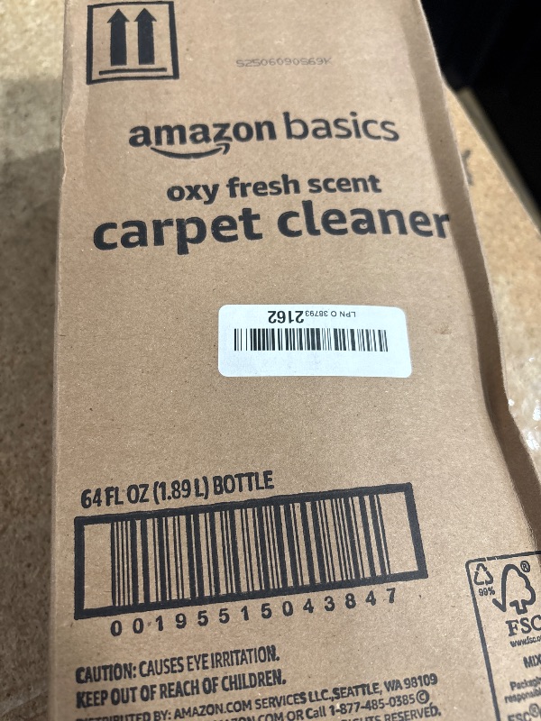 Photo 1 of Amazon Basics Carpet Cleaner, Carpet Stain Remover, Fresh Scent, 64 fl oz