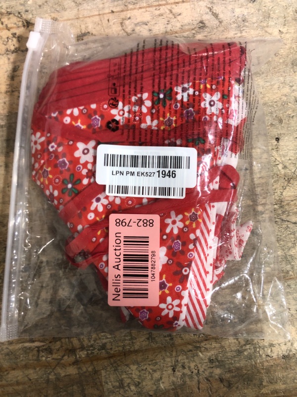 Photo 1 of 10M/32Ft Triangle Bunting Banner, 36 Pcs Cotton Fabric Flags Pennant Garlands for Birthday Party, Wedding, Baby Shower, Outdoor and Home Decorations (Red)