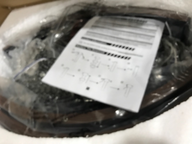 Photo 1 of ***(PARTS ONLY/ MAJOR DAMAGE/ MISSING PARTS/ NON FUNCTIONAL)***LEDIARY 22 inch Caged Ceiling Fan with Light, Fandelier Industrial Ceiling Fan with Remote, Farmhouse Fan Lights Ceiling Fixtures for Kitchen, Bedroom, Outdoor?6 Speed, Timing?-Walnut
