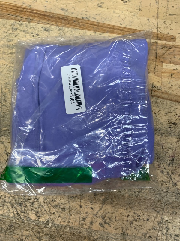 Photo 1 of *medium/small) Sunzel Invisible Butt Scrunch Workout Leggings with Pockets for Women, No Front Seam Booty Gym Yoga Pants with Tummy Control 21" Periwinkle Medium