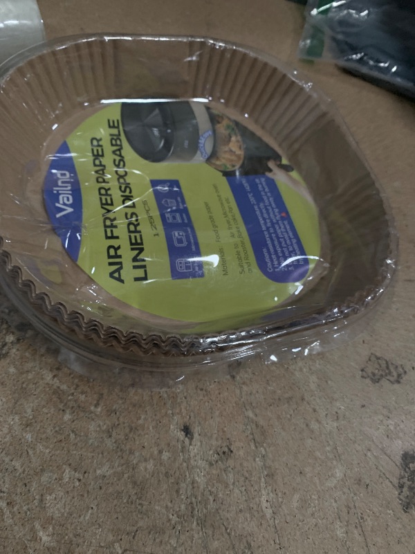 Photo 1 of Air Fryer Paper Liners, 125Pcs Parchment Paper, Air Fryer Liners Disposable for Microwave, Non-Stick Air Fryer Liner Square Free of Bleach (8IN)