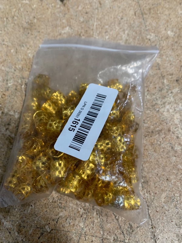 Photo 1 of 200 pcs Dreadlocks Beads Hair Braid Rings Clips Dread Locks Hair Braiding Metal Cuffs Decoration/Accessories Jewelry, Gold