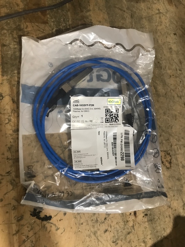 Photo 1 of [Blue] Colored 10G SFP+ DAC Cable - Twinax SFP Cable for Ubiquiti UniFi Devices, 2-Meter(6.5ft)