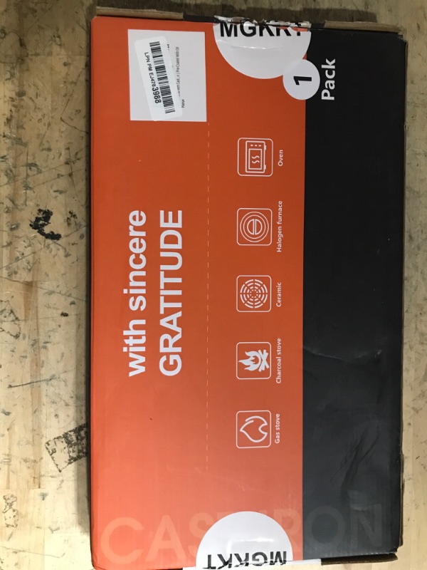 Photo 1 of 1-Piece 16.50 Inch Cast Iron Griddle Plate | Reversible Pre-Seasoned Cast Iron Grill Pan for Gas Stovetop | Double Sided Used on Open Fire & in Oven | Pre-Coated With Oil