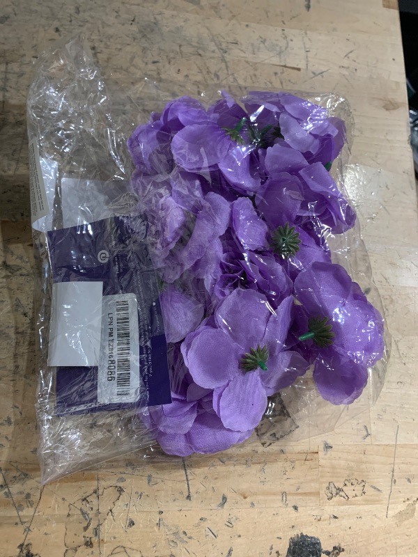 Photo 1 of 50 Pack Light Purple Roses Artificial Flowers Bulk, 3 Inch Stemless Fake Silk Roses for Decorations, Wedding, Faux Bouquets