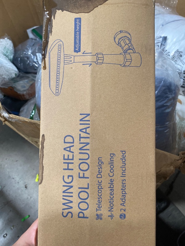 Photo 1 of (missing manual) Auto-Swing Pool Fountain for Above/Inground Pools, Cooling Waterfall Pool Sprinkler Wide Spray Coverage Adjustable Pressure 