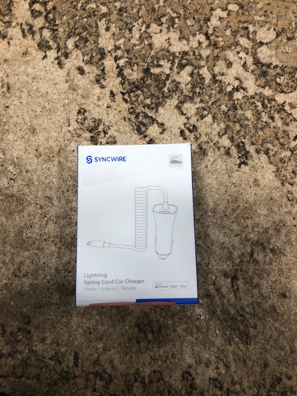 Photo 1 of [Apple MFi Certified] Syncwire iPhone Car Charger 32W Super Fast Car Phone Charger Cigarette Lighter USB Car Adapter with Build-in 5FT Coiled Lightning Cable for Apple iPhone 14/13/12/11/XR/Max, iPad