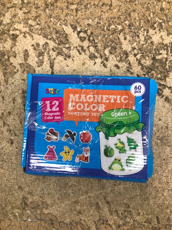 Photo 1 of 12 Pieces Magnetic Color Sorting Toys, 60 Color Magnets Educational Refrigerator Whiteboard for Baby Toddlers Kids Magnets