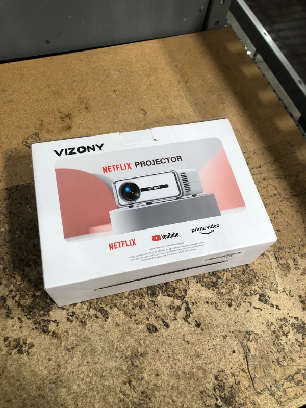 Photo 1 of [Netflix Officially/Dolby Audio] Smart Projector with WiFi and Bluetooth, VIZONY Native 1080P Projector with Apps Built in Netflix, Youtube, Hulu, Disney+, Portable Mini Projector for Indoor/Outdoor