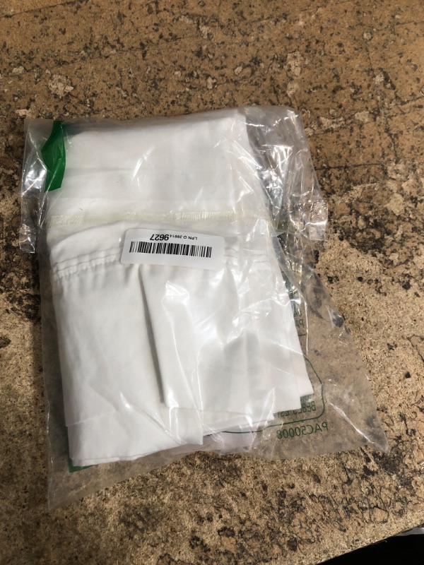 Photo 1 of Amazon Basics 400 Thread Count Cotton Pillow Case, Standard, 30" L x 20" W, White - Set of 2, Pillows Not Included