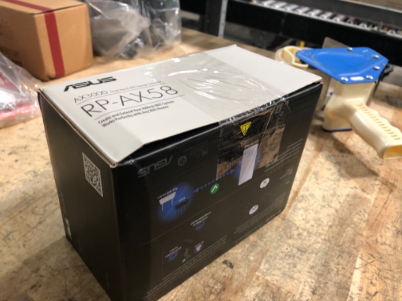 Photo 1 of ASUS RP-AX58 AX3000 Dual Band WiFi 6 (802.11ax) Range Extender, AiMesh Extender for seamless mesh WiFi; works with any WiFi router