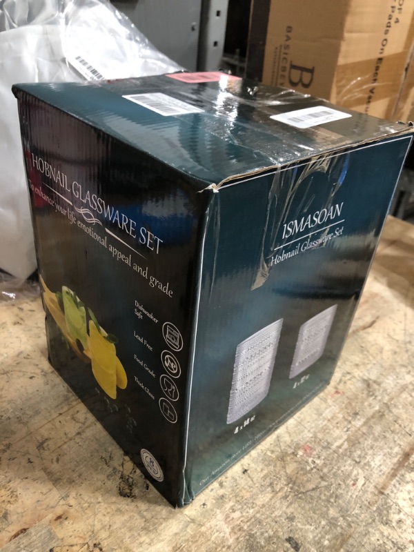 Photo 1 of ISMASOAN Vintage Hobnail Drinking Glasses Set of 8, Cocktail Glasses 14 oz and 12 oz, Cups for Kitchen, Beaded Glassware, Highball Glasses for Whiskey, Juice, Water, Beer