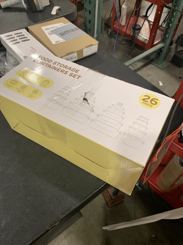 Photo 1 of 52 PCS Food Storage Containers with Lids Airtight (26 Lids & 26 Containers)- Reusable Plastic Leakproof Meal-Prep Container for Kitchen Storage Organization Microwave/Dishwasher Safe with Labels & Pen