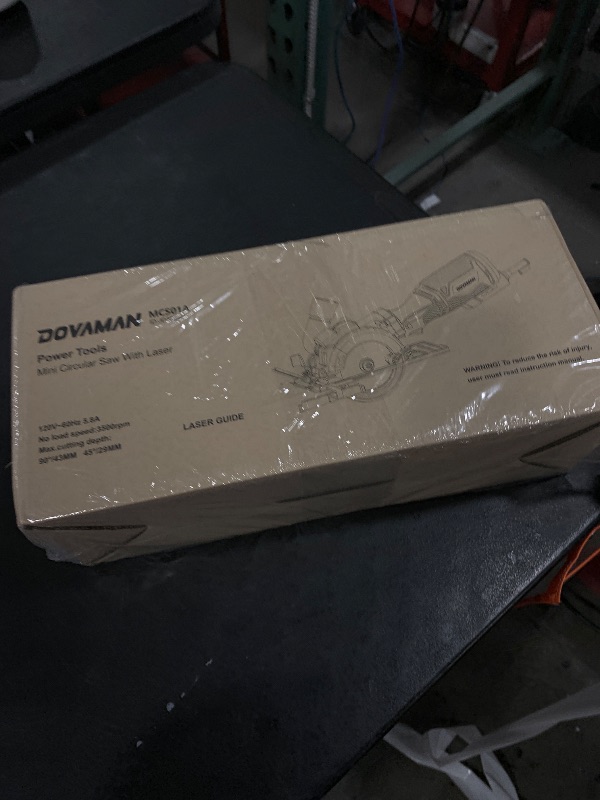 Photo 1 of DOVAMAN Circular Saw, 5.8A 4-1/2" Circular Saw w/Laser, Metal Auxiliary Handle, 6 Blades (4½", 4¾"), Cutting Depth 1-11/16" (90°), 1-3/8" (45°), Ideal for Wood, Soft Metal, Plastic, Tile - MCS01A
