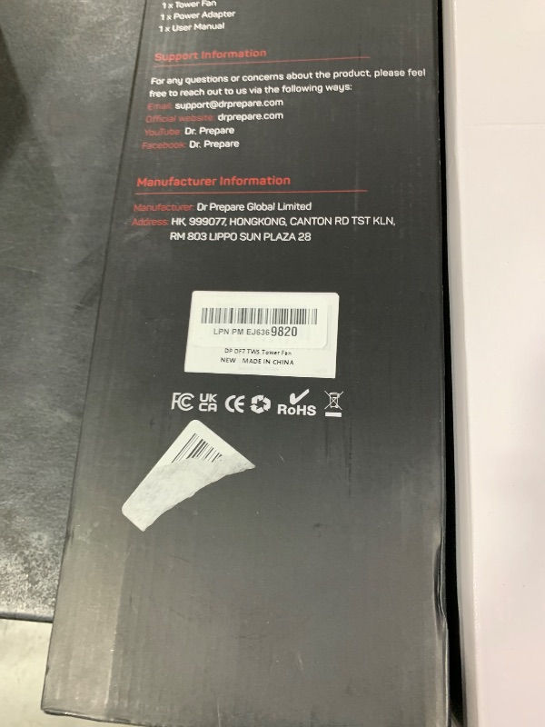 Photo 1 of DR.PREPARE Small Tower Fan Oscillating Table Fans with 270° Tilt, 105° Oscillating, 3 Speeds and 3 Auto-Off Timer, Portable USB Desk Fan for Bedroom Office Home Desk, Powerful Airflow 15 Inch