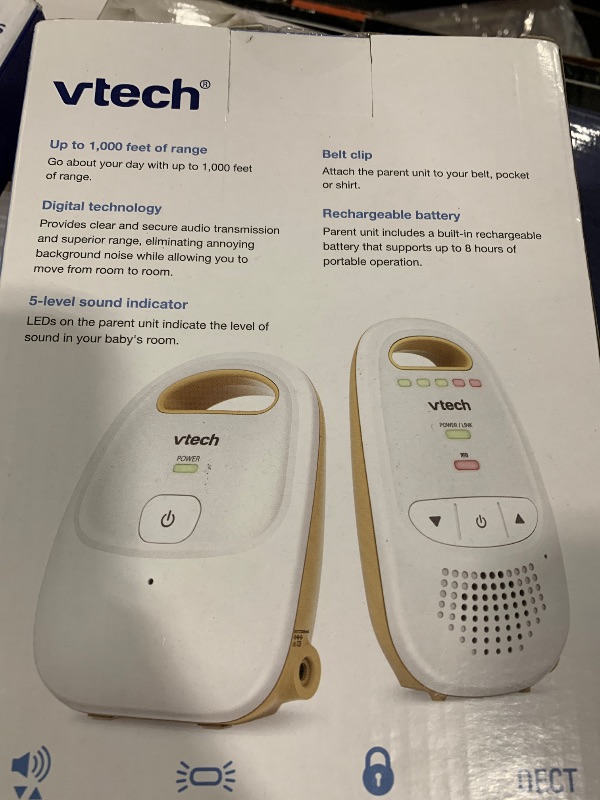 Photo 1 of SEE NOTES........VTech Upgraded Audio Baby Monitor with Rechargeable Battery, Long Range, and Crystal-Clear Sound