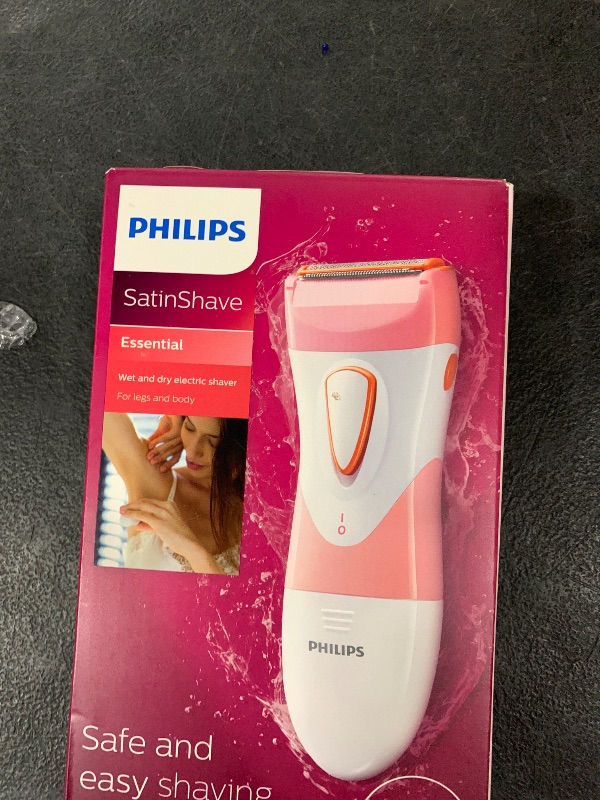 Photo 1 of Philips SatinShave Essential Women’s Wet & Dry Electric Shaver for Legs & Body, Cordless, with Hypoallergenic Foil, HP6306/50