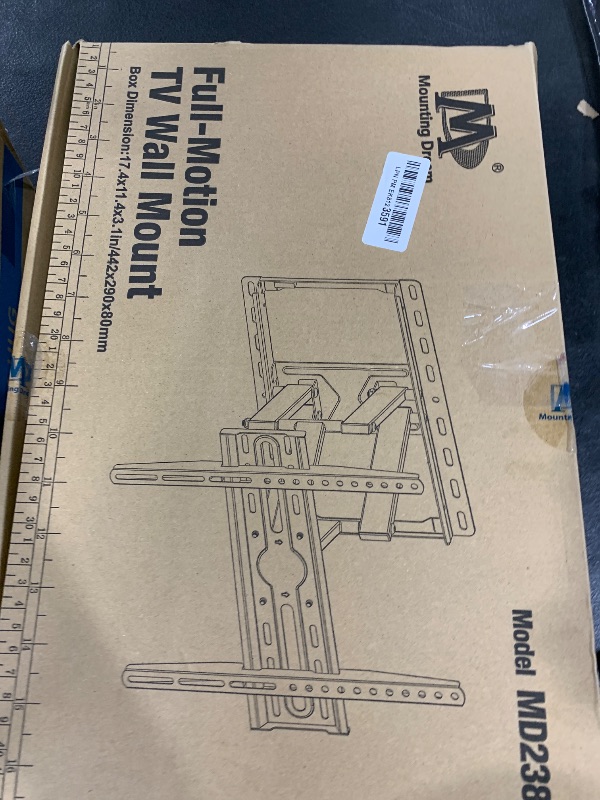Photo 1 of Mounting Dream TV Wall Mount for 32-65 Inch Television,Mount with Swivel and Tilt, Full Motion Bracket with Articulating Dual Arms, Fits 16inch Studs, Max VESA 400X400 mm, 99lbs, MD2380
