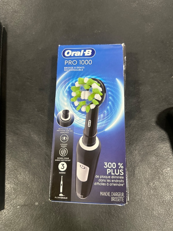 Photo 1 of Oral-B Pro 1000 Rechargeable Electric Toothbrush, Black