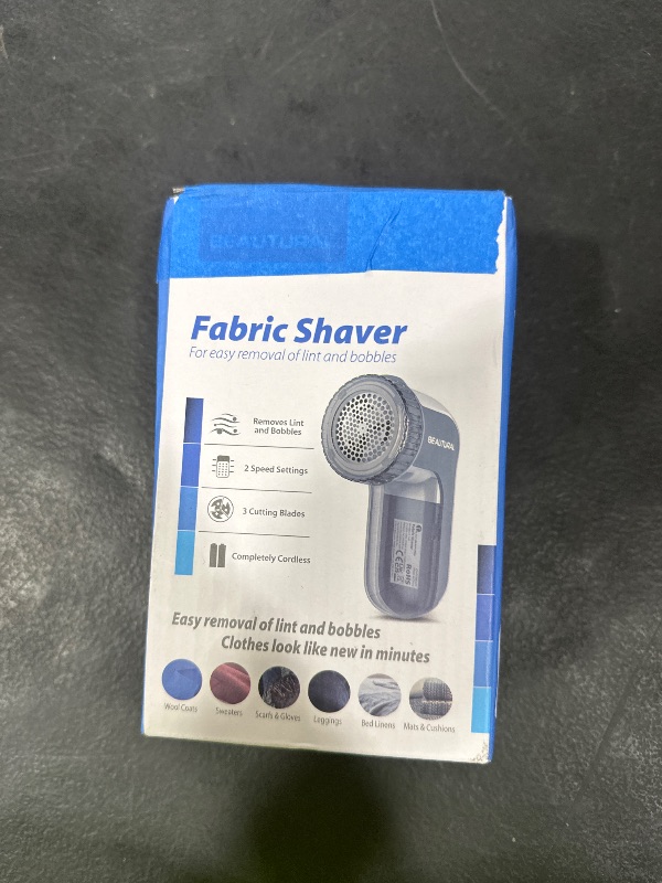 Photo 1 of BEAUTURAL Fabric Shaver and Lint Remover, Sweater Defuzzer with 2-Speeds, 2 Replaceable Stainless Steel Blades, Battery Operated, Remove Clothes Fuzz, Lint Balls, Pills, Bobbles Gray
