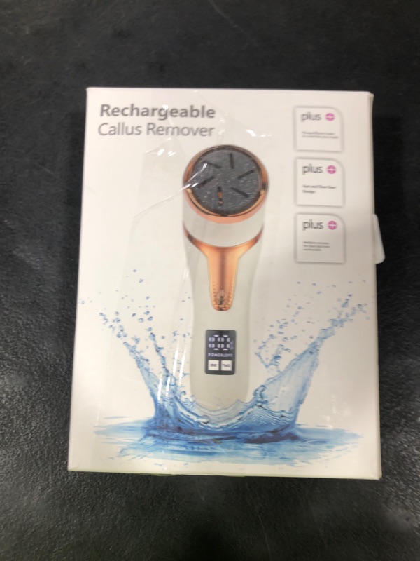 Photo 1 of Electric Foot Callus Remover, IPX7 Waterproof Pedicure Kit Rechargeable Calloused Feet Remover Tool with LCD Display, 2-Speed Dual Motors for Efficient Exfoliation of Dead Skin on Feet
